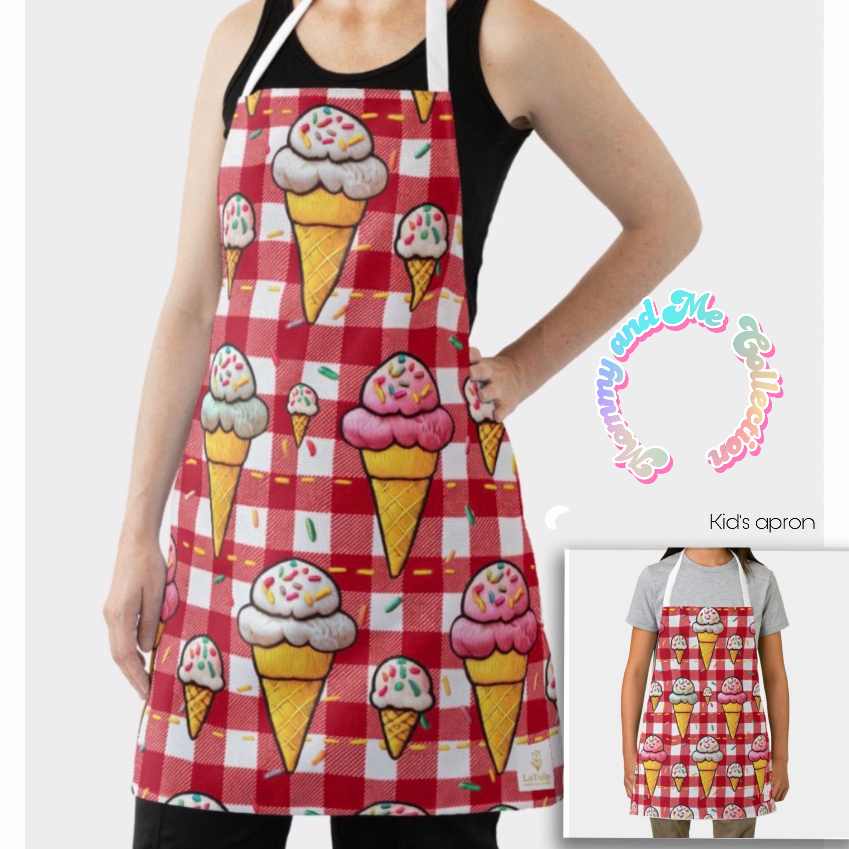 Mommy and Me apron set “Ice Cream”